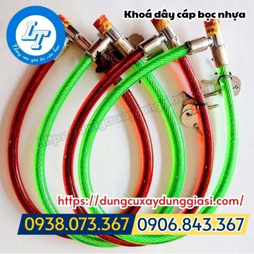 Phân phối khoá dây cáp bọc nhựa chống trộm giá rẻ