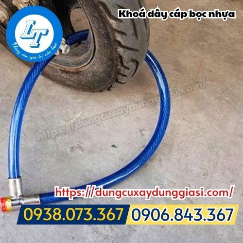 Khoá dây cáp bọc nhựa chống trộm