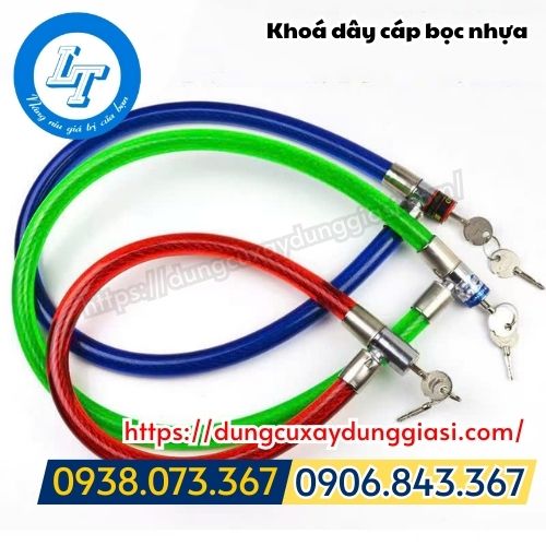 Khoá dây cáp bọc nhựa