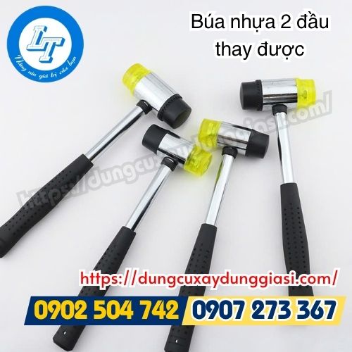 Búa nhựa 2 đầu thay được