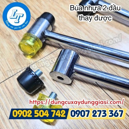 Búa nhựa 2 đầu thay được