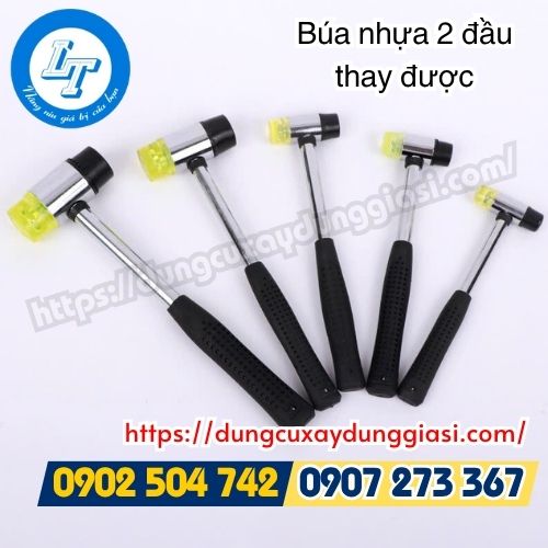 Búa nhựa 2 đầu thay được
