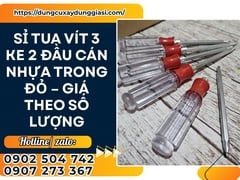 Sỉ tua vít 3 ke 2 đầu cán nhựa trong đỏ – giá theo số lượng