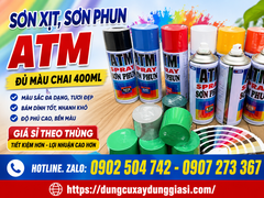 Sơn xịt, sơn phun ATM đủ màu chai 400ml giá sỉ theo thùng