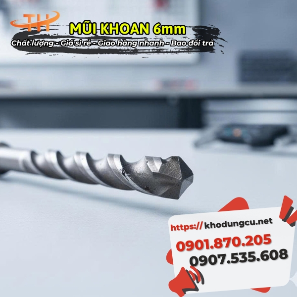 Mũi khoan 6mm giá rẻ Mũi khoan 6mm giá rẻ