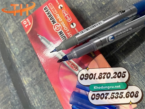 Bút lông dầu đầu kim màu xanh Bút lông đầu kim Thiên Long