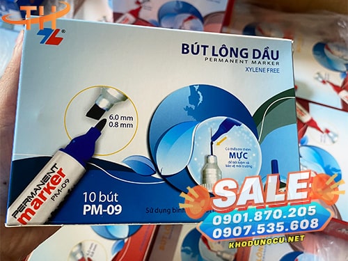 Bút lông dầu Thiên Long xanh Bút lông giá rẻ cho đại lý