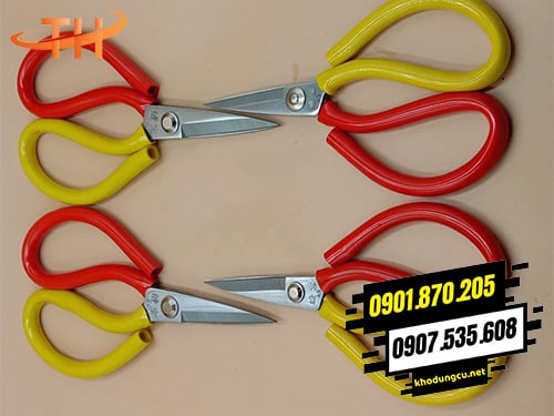 Kéo cắt lưỡi thép cán 2 màu Kéo cắt lưỡi thép cán 2 màu