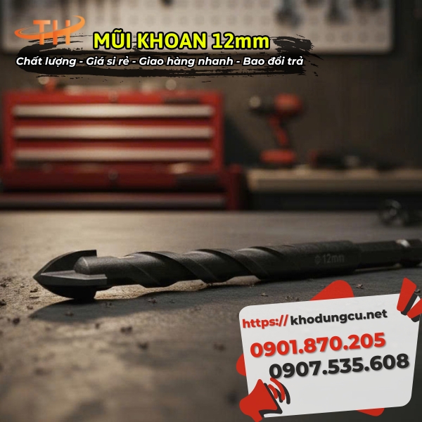 Mũi khoan 12mm giá rẻ Mũi khoan 12mm giá rẻ