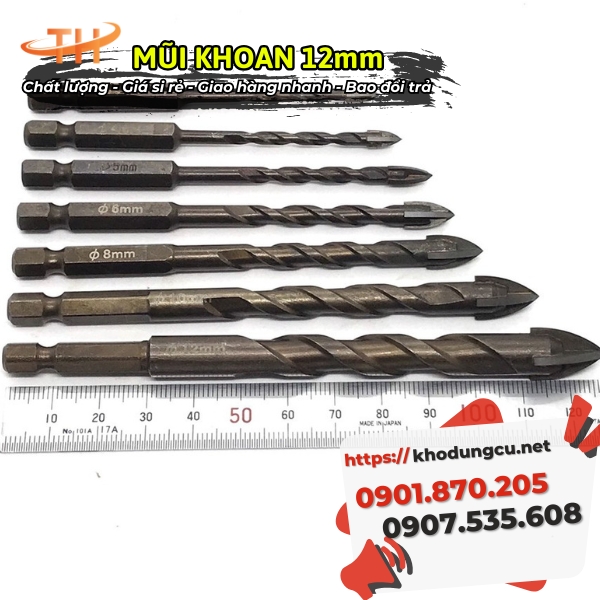 Mũi khoan 12mm giá rẻ Mũi khoan 12mm giá rẻ