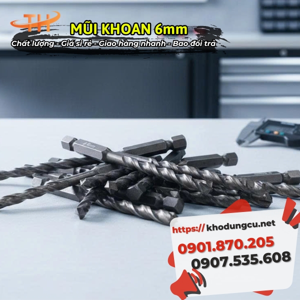 Mũi khoan 6mm giá rẻ Mũi khoan 6mm giá rẻ