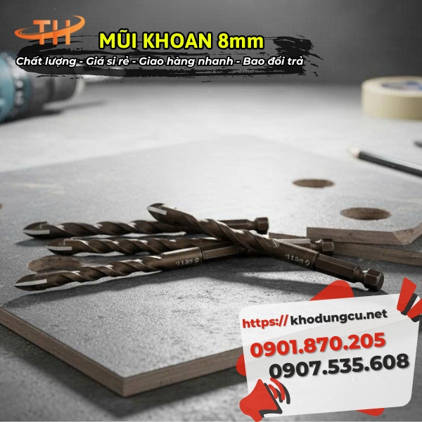 Mũi khoan 8mm giá rẻ Mũi khoan 8mm giá rẻ