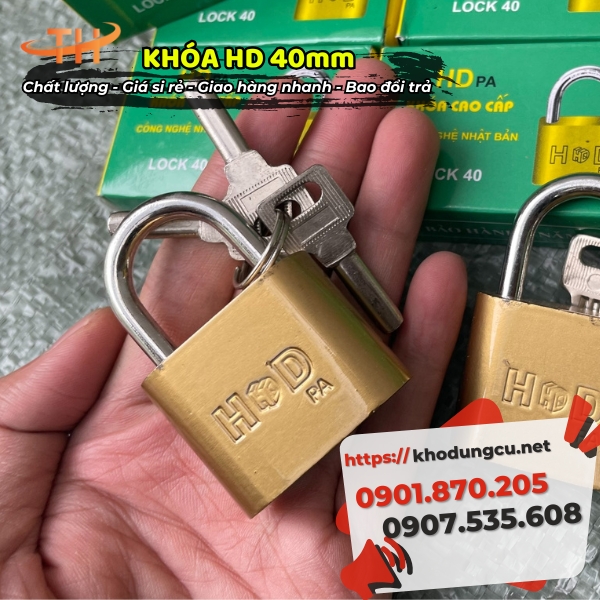 Ổ khóa HD 40mm giá rẻ Ổ khóa HD 40mm giá rẻ