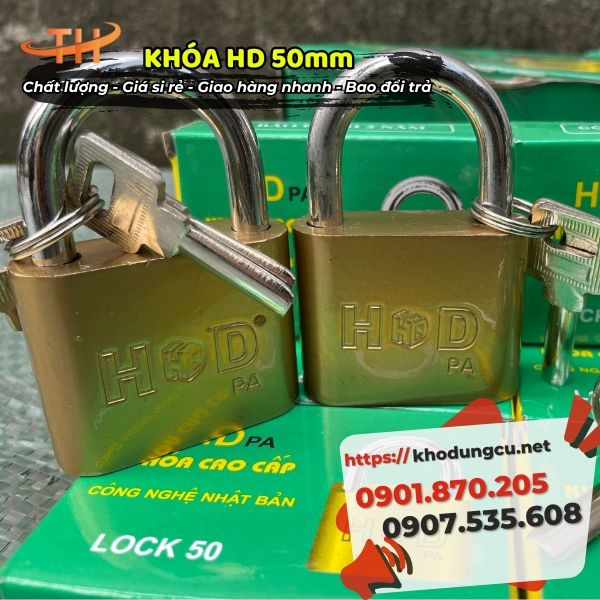 Ổ khóa HD 50mm giá rẻ Ổ khóa HD 50mm giá rẻ