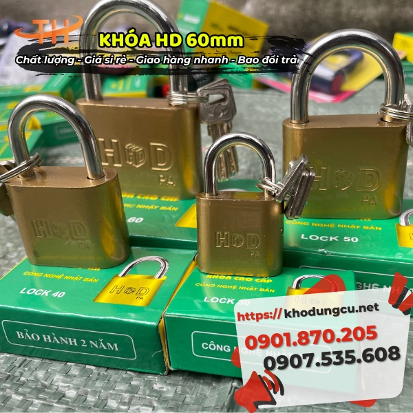 Ổ khóa HD 60mm giá rẻ Ổ khóa HD 60mm giá rẻ