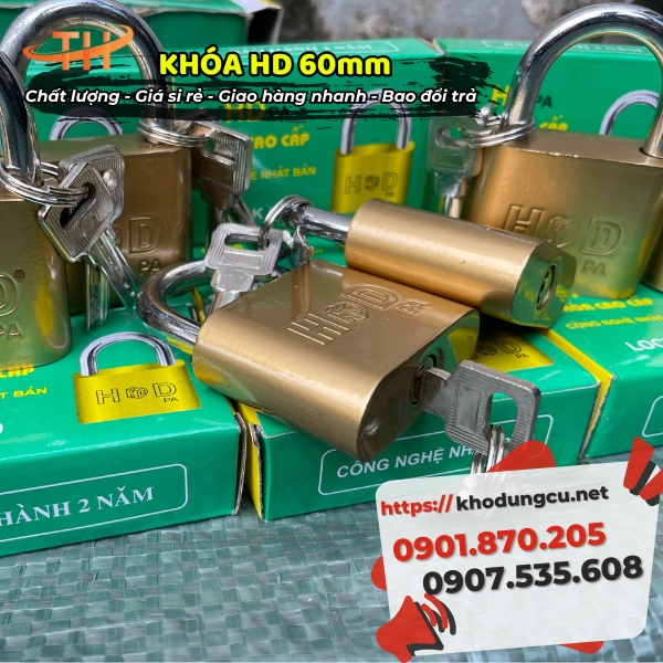 Ổ khóa HD 60mm giá rẻ Ổ khóa HD 60mm giá rẻ