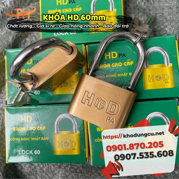 Ổ khóa HD 60mm giá rẻ Ổ khóa HD 60mm giá rẻ