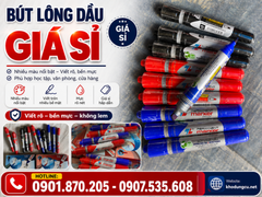 Bút lông dầu xanh đỏ đen giá sỉ, mực đậm lâu phai