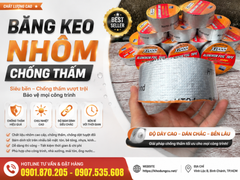 Băng keo nhôm chống thấm siêu dính vá dột cực hiệu quả