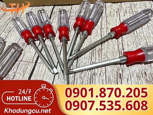 Tua vít 2 đầu cán nhựa Tua vít cán nhựa trong suốt