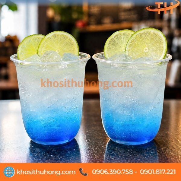 Ly nhựa đáy bầu đựng soda Ly nhựa đáy bầu đựng soda