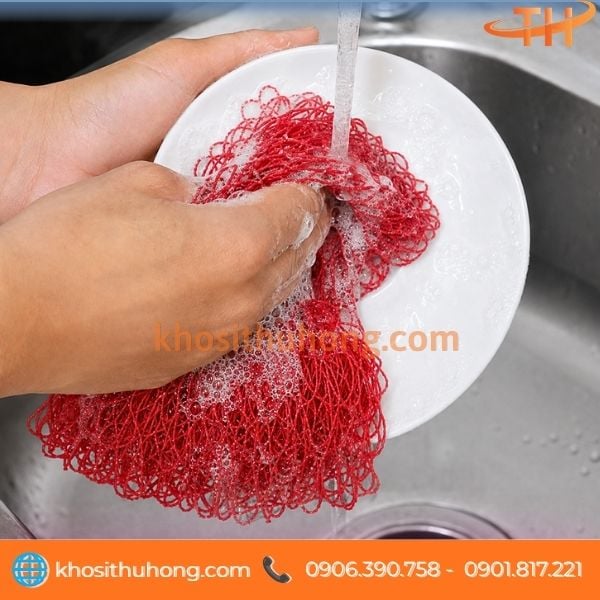 Miếng rửa chén dạng lưới giúp việc rửa chén bát dễ dàng hơn Miếng rửa chén dạng lưới giúp việc rửa chén bát dễ dàng hơn