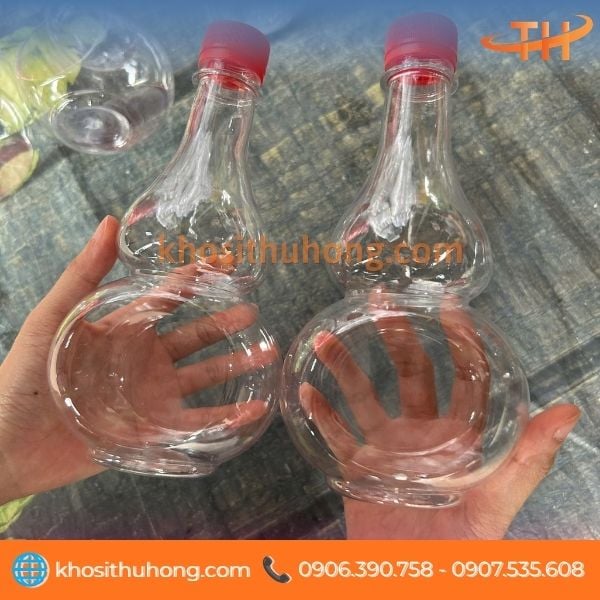 Chai hồ lô nhựa PET với dung tích 500ml Chai hồ lô nhựa PET với dung tích 500ml
