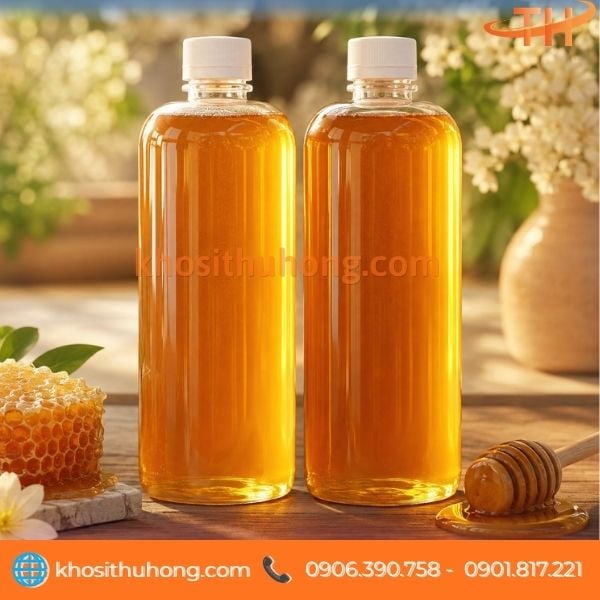 Vỏ chai nhựa 1 lít đựng mật ong Vỏ chai nhựa 1 lít đựng mật ong