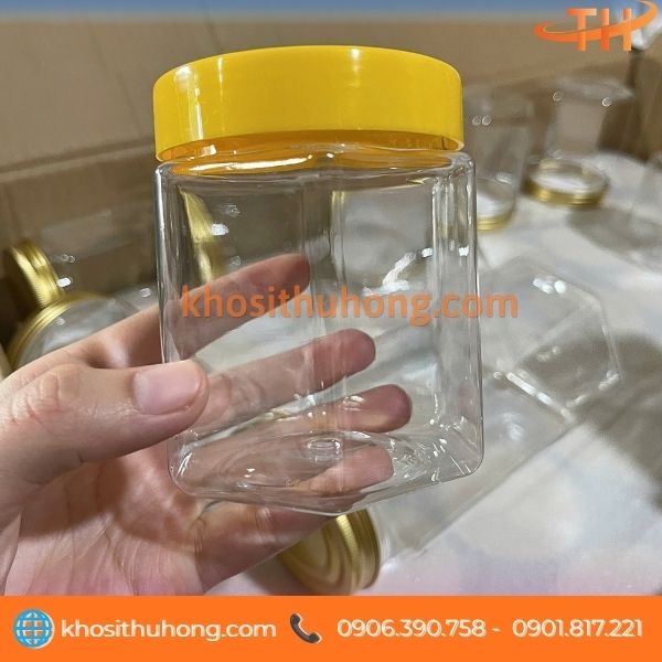 Hũ nhựa PET lục giác nắp nhựa 300ml bền đẹp Hũ nhựa PET lục giác nắp nhựa 300ml bền đẹp