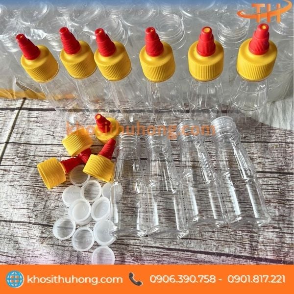 Chai nhựa đựng gia vị với nắp vặn chắc chắn Chai nhựa đựng gia vị với nắp vặn chắc chắn