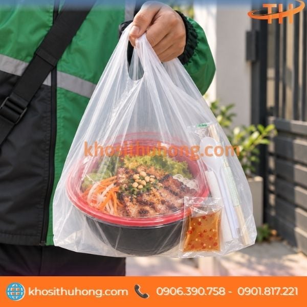Tô nhựa đỏ đen dùng cho quán ăn trực tiếp và mang đi Tô nhựa đỏ đen dùng cho quán ăn trực tiếp và mang đi