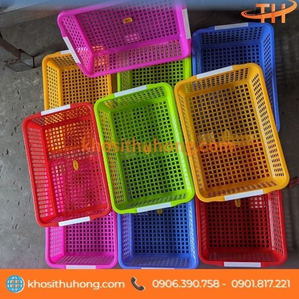 Thu Hồng cung cấp rổ nhựa chữ nhật cho khách sỉ Thu Hồng cung cấp rổ nhựa chữ nhật cho khách sỉ