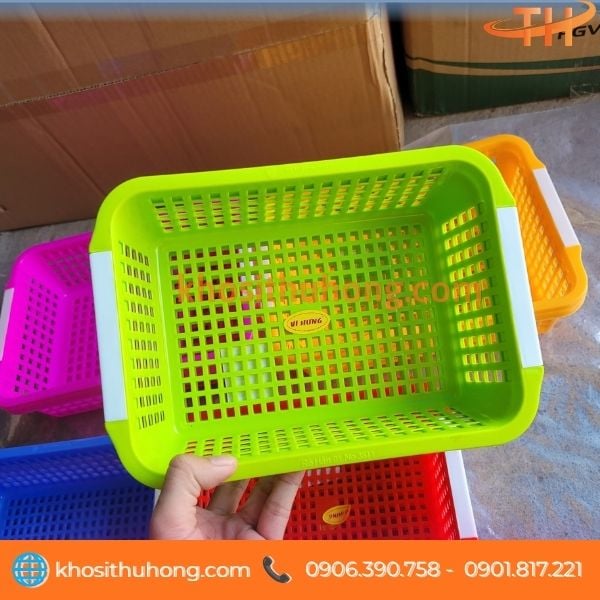 Rỗ nhựa trọng lượng nhẹ dễ bê hay di chuyển Rỗ nhựa trọng lượng nhẹ dễ bê hay di chuyển