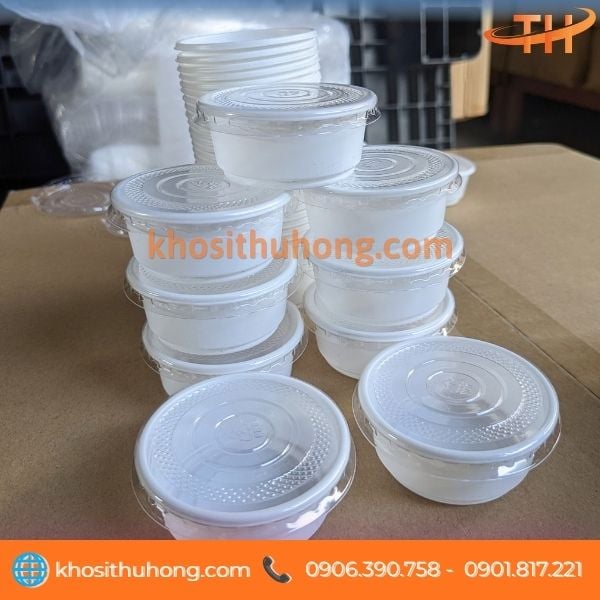 Hũ nước sốt máu trắng sữa có nắp rời Hũ nước sốt máu trắng sữa có nắp rời