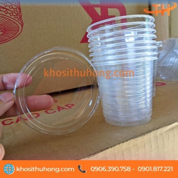 Ly nhựa sọc nhỏ 140ml - 220ml kèm nắp Ly nhựa sọc nhỏ 140ml - 220ml kèm nắp