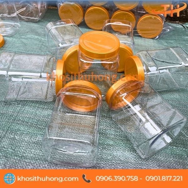 Hũ nhựa pet trong suốt loại 1,9kg Hũ nhựa pet trong suốt loại 1,9kg