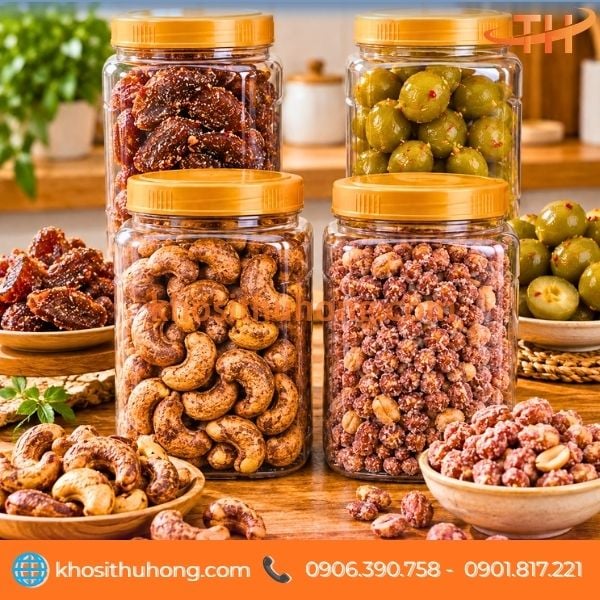 Keo vuông đựng bánh kẹo đồ ăn vặt Keo vuông đựng bánh kẹo đồ ăn vặt