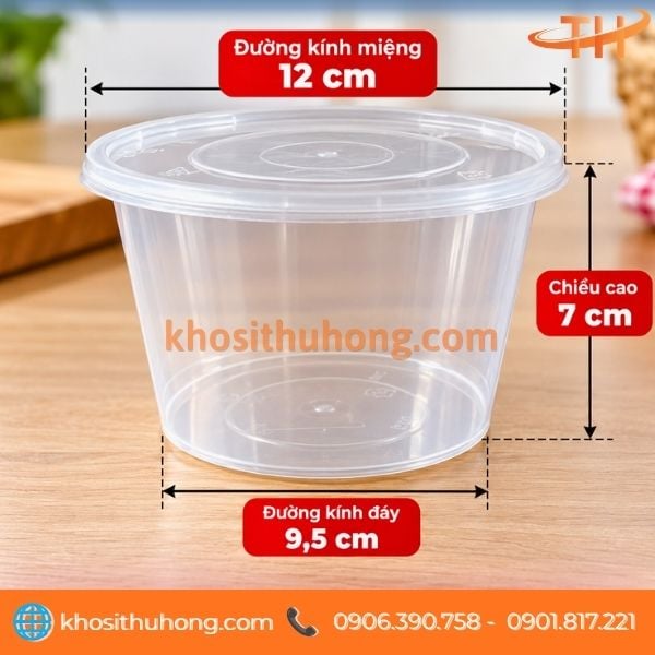 Tô nhựa trắng 500ml miệng rộng, đáy bằng Tô nhựa trắng 500ml miệng rộng, đáy bằng
