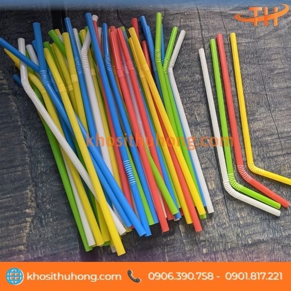Ống hút cong nhựa pp nhiều màu Ống hút cong nhựa pp nhiều màu