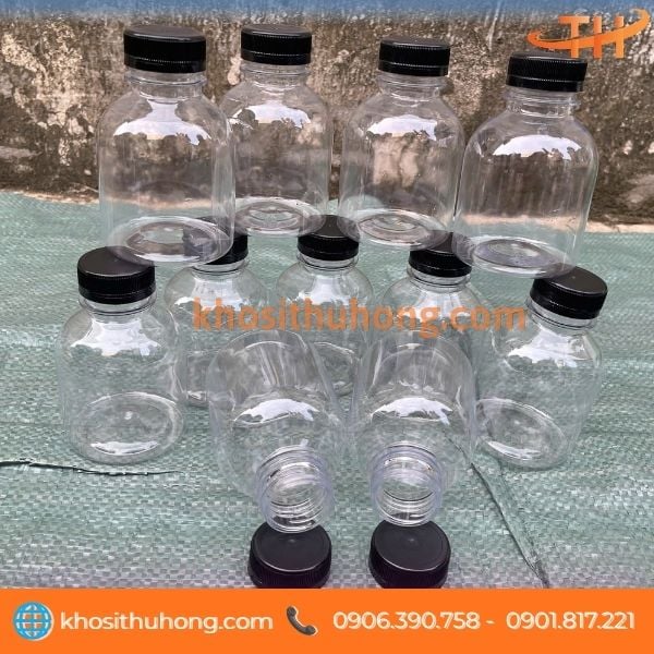 Chai nhựa tròn 330ml đựng nước ép trái cây Chai nhựa tròn 330ml đựng nước ép trái cây