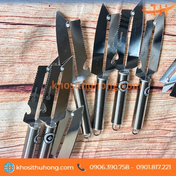 Dao 2 lưỡi inox đa năng dùng cho nhà bếp Dao 2 lưỡi inox đa năng dùng cho nhà bếp