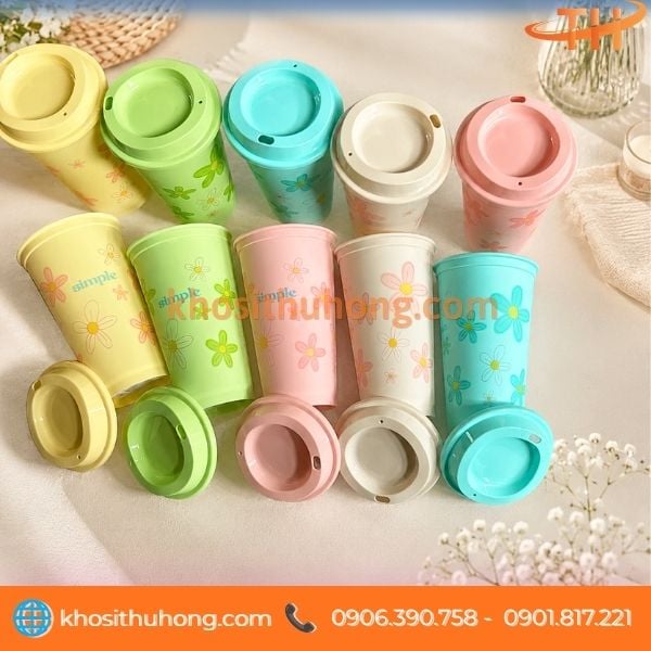 Thu Hồng cung cấp ly nhựa Simple có nắp giá sỉ, sẵn kho Thu Hồng cung cấp ly nhựa Simple có nắp giá sỉ, sẵn kho