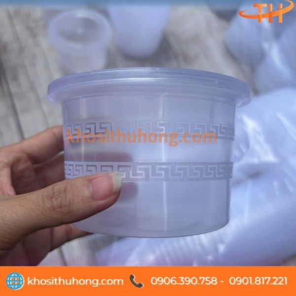 Thố nhựa tròn 450ml đựng cháo Thố nhựa tròn 450ml đựng cháo