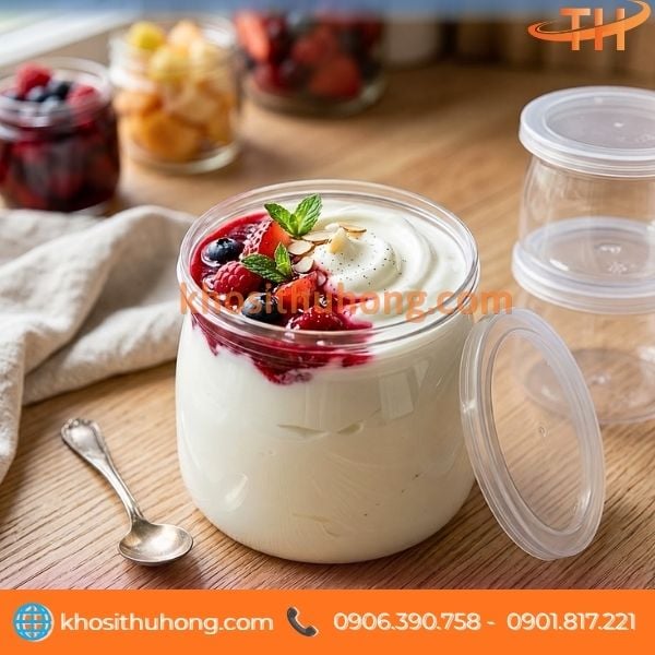 Nguồn vỏ hũ sữa chua có nắp Nguồn vỏ hũ sữa chua có nắp