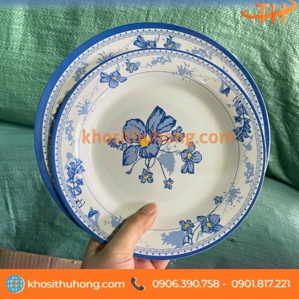 Dĩa melamine đựng món chiên, món xào, trái cây Dĩa melamine đựng món chiên, món xào, trái cây