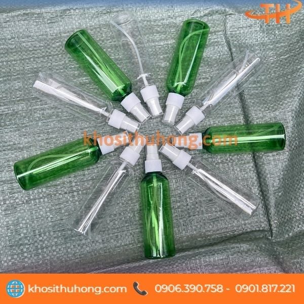 Chai nhựa PET 100ml vòi xịt phun sương Chai nhựa PET 100ml vòi xịt phun sương