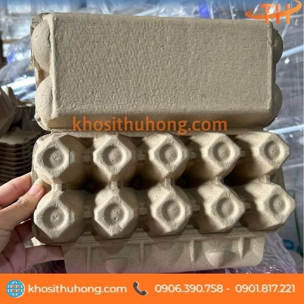 Mặt sau của khay giấy đựng trứng Mặt sau của khay giấy đựng trứng