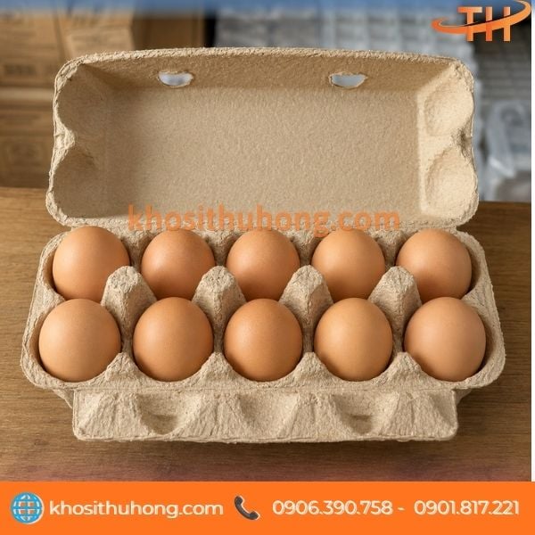 Khay trứng giấy 10 quả cho cửa hàng thực phẩm Khay trứng giấy 10 quả cho cửa hàng thực phẩm
