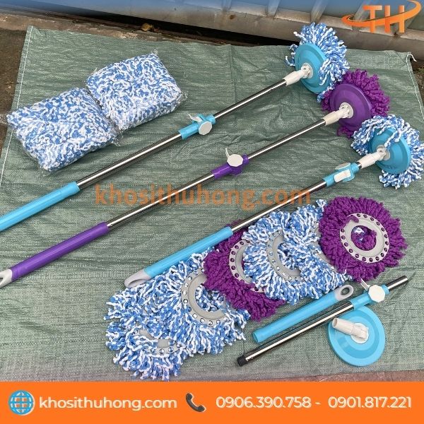 Thu Hồng điểm bỏ sỉ cây lau nhà 360 độ cán inox tại HCM Thu Hồng điểm bỏ sỉ cây lau nhà 360 độ cán inox tại HCM