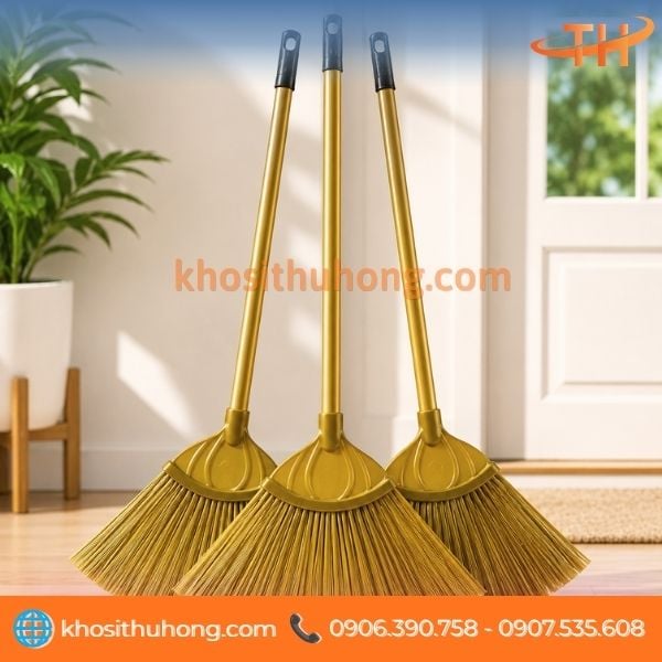 Chổi nhựa quét nhà làm từ sợi cước chắc chắn Chổi nhựa quét nhà làm từ sợi cước chắc chắn